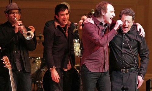 Pitchforks Awesome Pix of Tibet House Concert here with Sufjan, Ray and Philip singing along